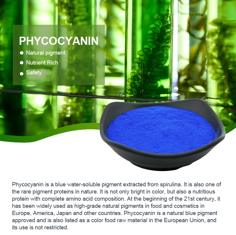 Порошок Phycocyanin Spirulina E18 пигмента цвета качества еды естественный голубой