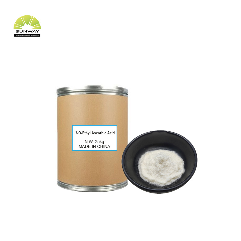 Косметическое сырье для осветления кожи: 99,98% 3-O-этил аскорбиновая кислота в порошке для отбеливающих средств.